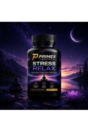 Primexsupps Stress Relax - Calm - Rhodiola - Chaomile Papatya - Passionflower...