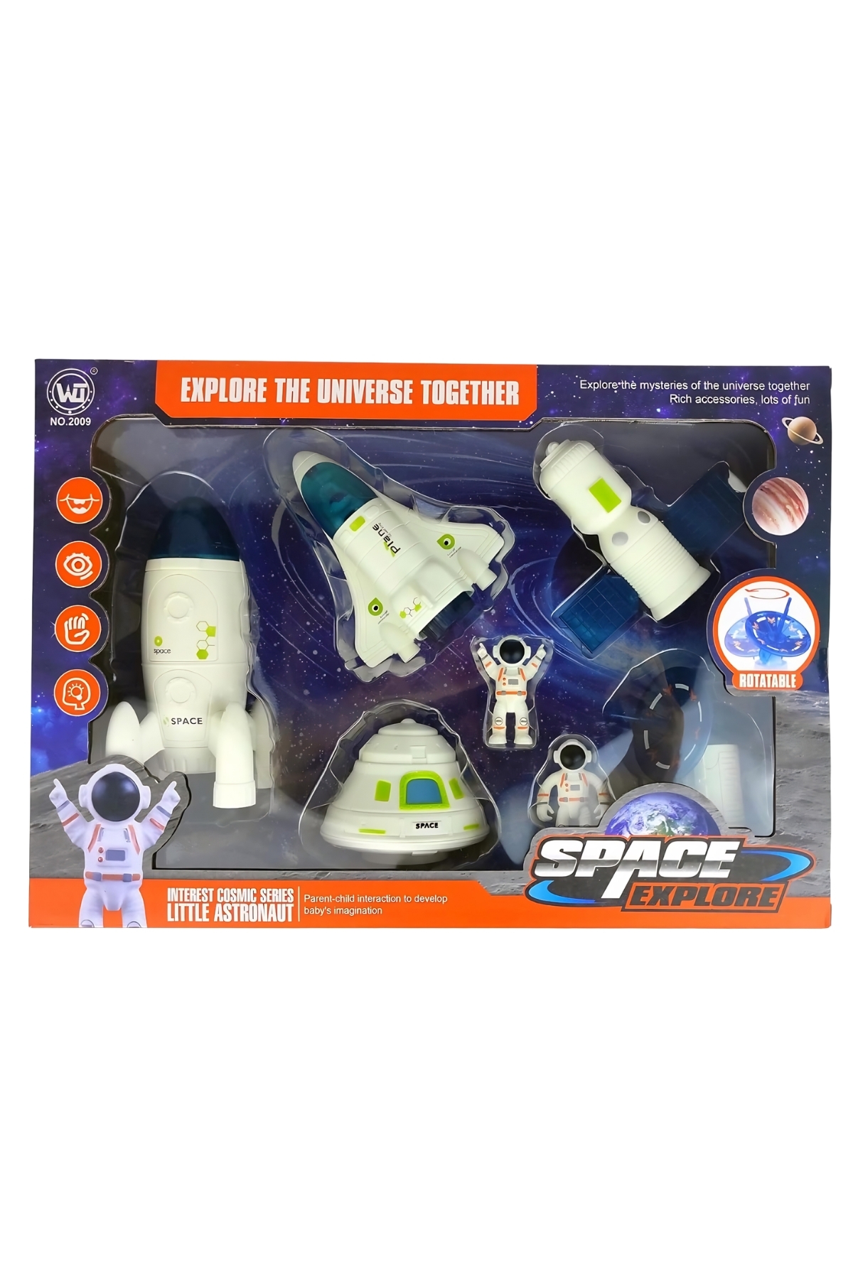 Zadem Store Uzay Aracı Seti, 2 Astronot, Uydu, Uydu Yer İstasyonu
