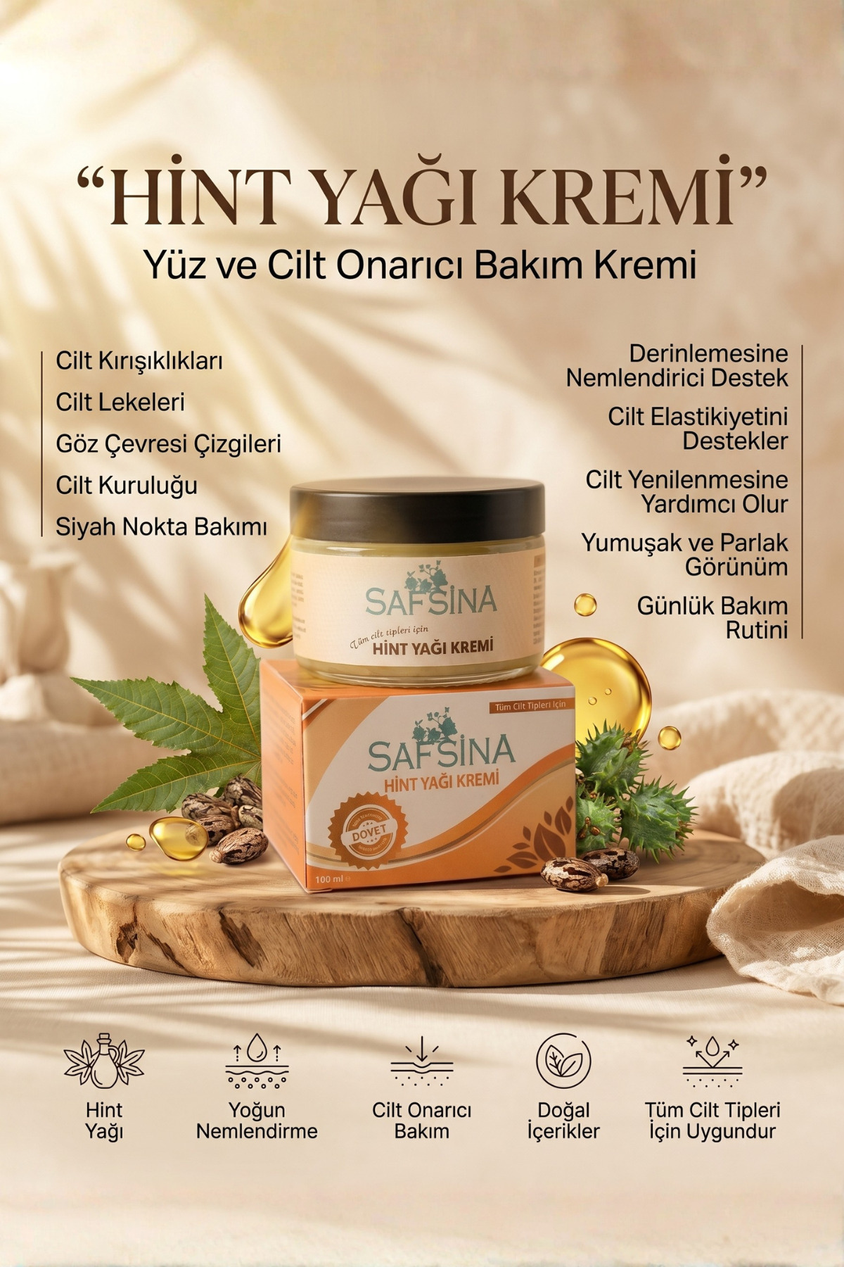 کرم روغن کرچک (مراقبت صورت و ضد پیری) — ۸۶۸۵۱۹۸۴۴۵۱۱۰ — تصویر 2 از 3