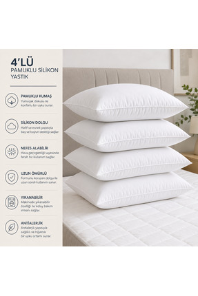 Wins Comfort 4'lü Pamuklu Silikon Yastık 50 x 70