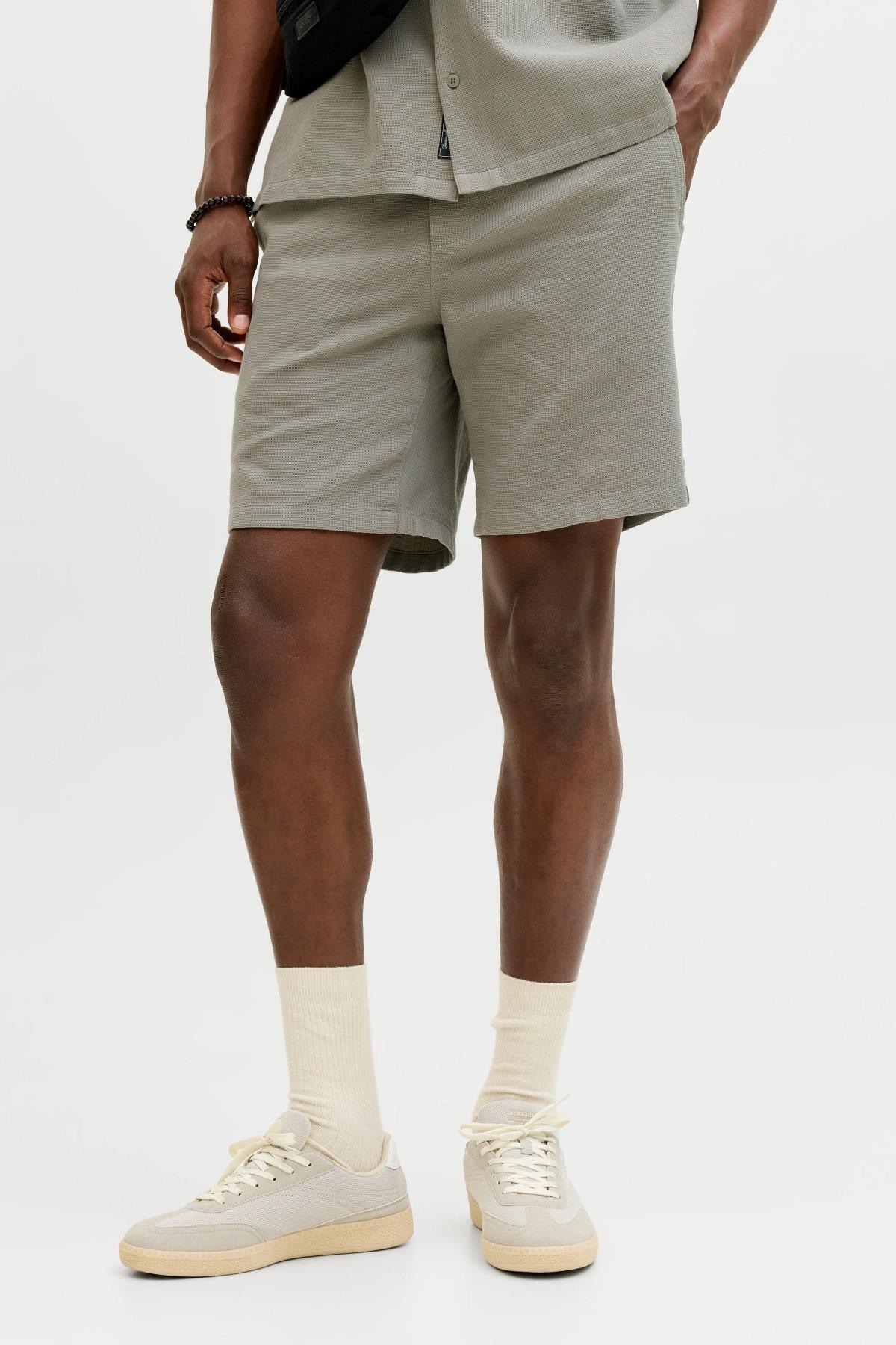 شلوارک مردانه بافت‌دار وافل JPSTJAIDEN جک اند جونز شورت مایو Jack & Jones