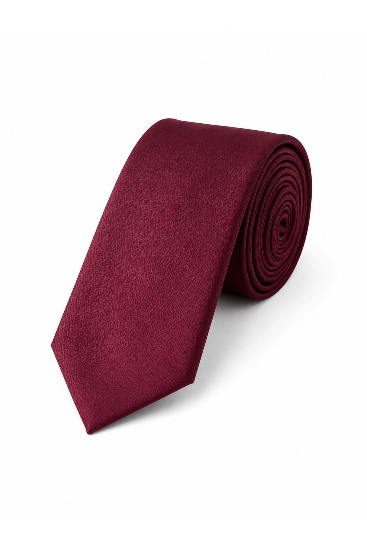 METROPOLO CLASSİC Bordo Saten Kravat görsel 2