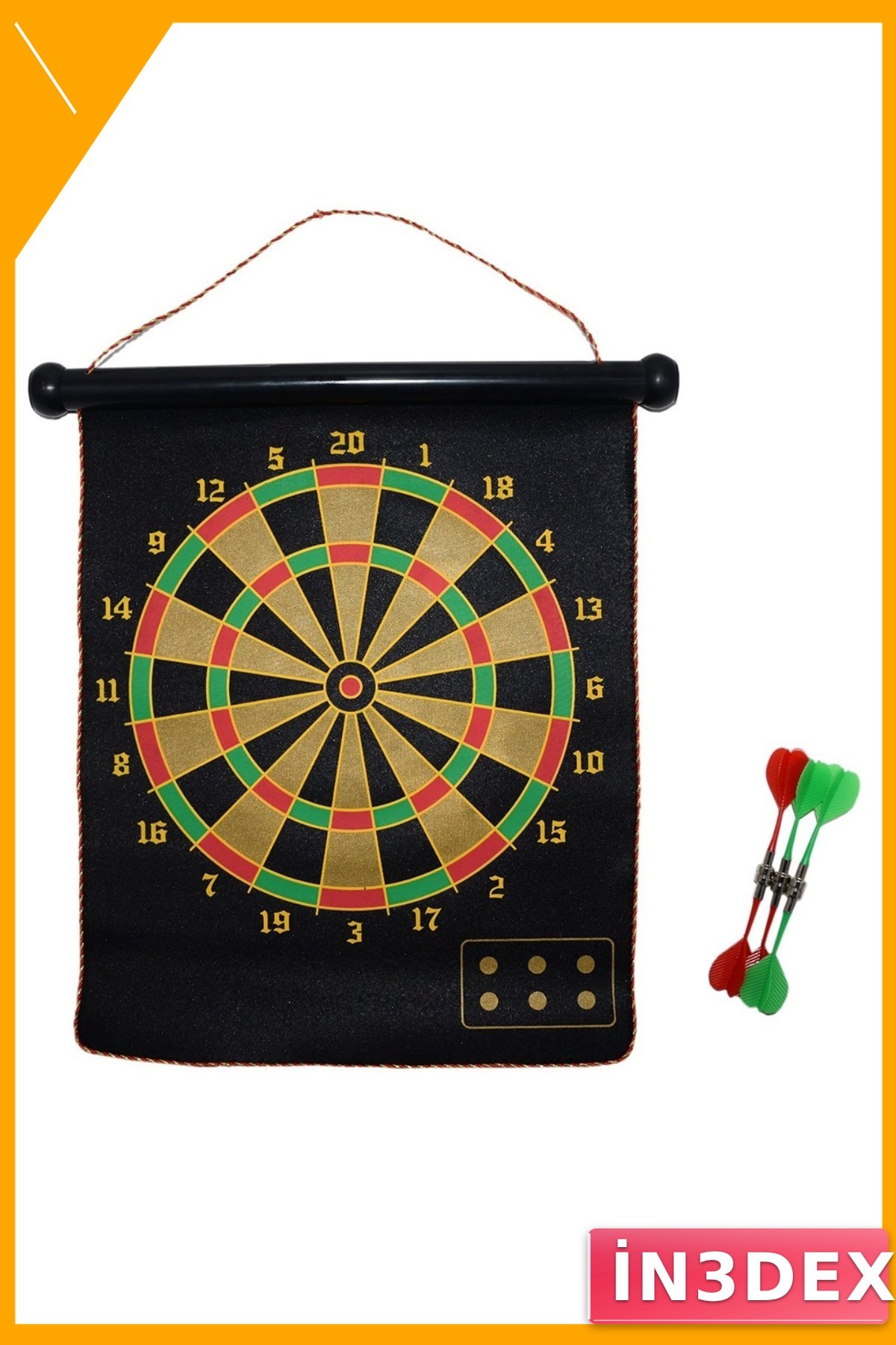 Katlanabilir Manyetik Dart Tahtası 6 Ok Hediyeli Aile Oyun Seti