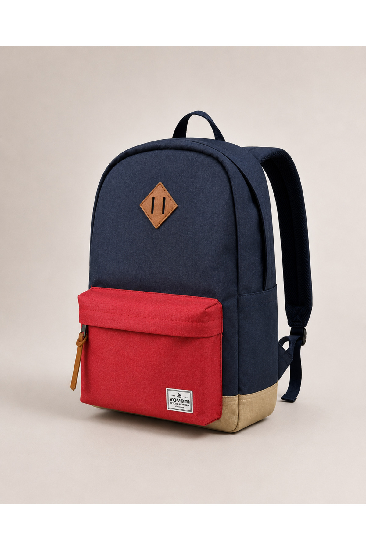 VOVEM Beyond Horizon Atlas - Kırmızı Lacivert Sırt Çantası 15 inc Laptop Uyumlu Su Geçirmez Unisex