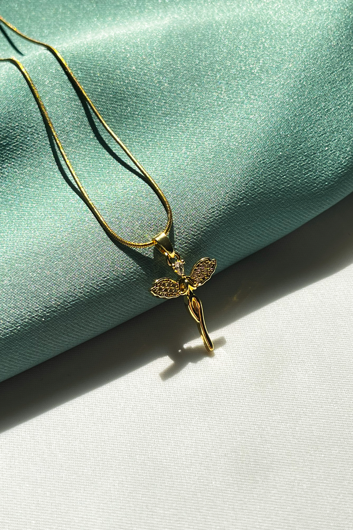 アクセサリー Belle Berilya Aksesuar Zircon Stone Angel Figure Necklace- Trendyol