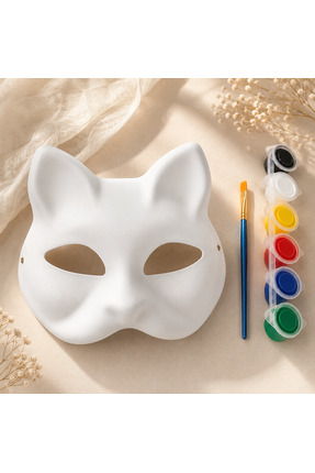 UstaPrint3D PLA Plastik Kedi Maskesi Boyama Seti – 3D Baskı Maske, Boya ve Fı...