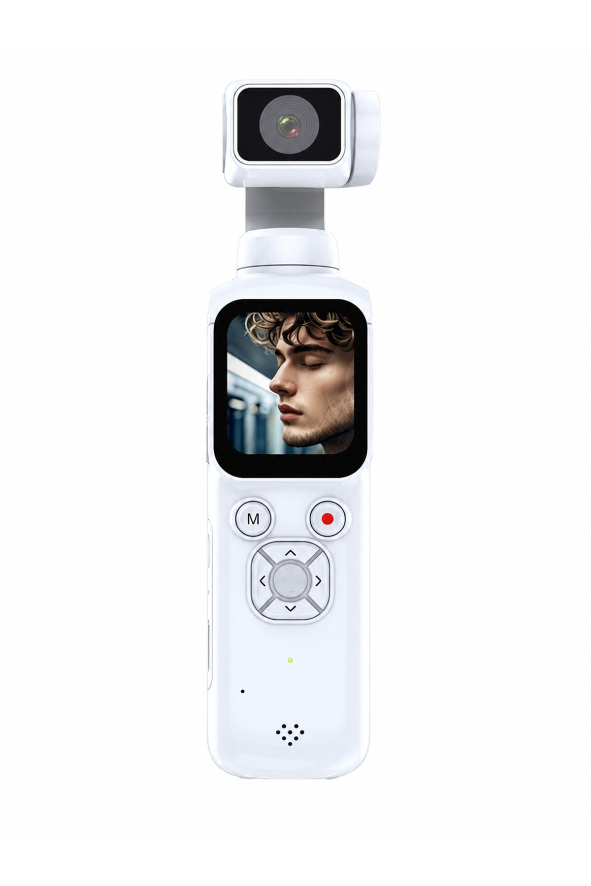 Qifit 75MP 4K Ultra HD Vlog Kamerası 330° Gimbal Stabilizatörlü Mini Kamera Vlogging Kamera AI Yüz Takipli El Tipi Dijital Kamera