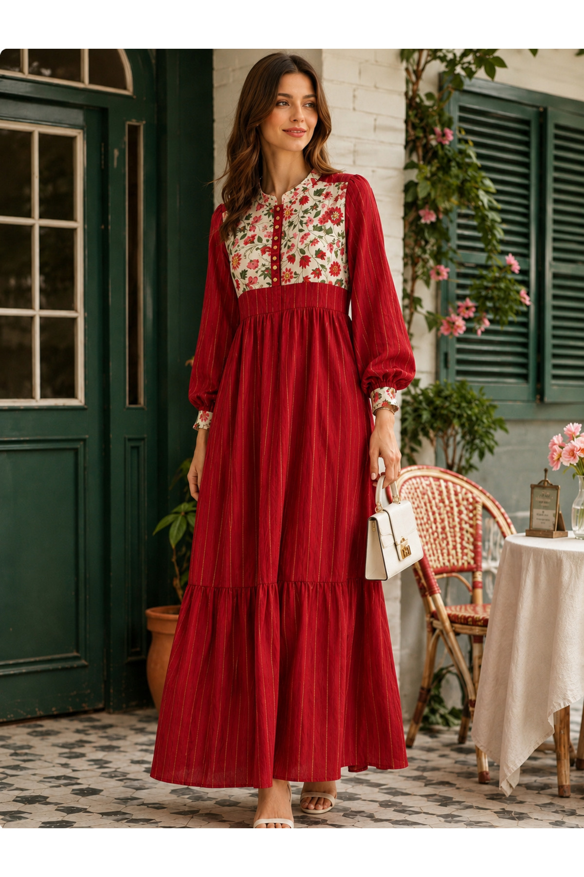 Libas lab - Ruby Petal Tiered Maxi Dress