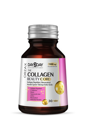 DAY2DAY The Collagen Beauty Core Kolajen Tip 1-3, Resveratrol, Keratin, Bioti...
