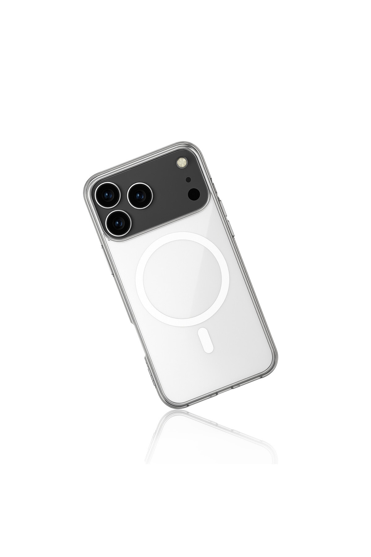 iPhone 17 Pro Max Kılıf Magneticsafe Şeffaf Silikon - Şeffaf