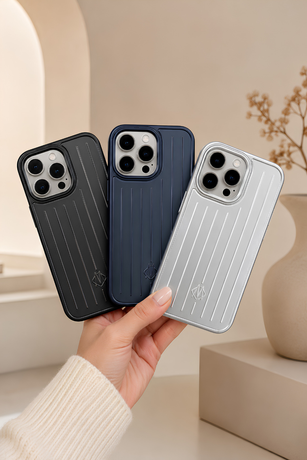 QUSCHU iPhone 15 Pro Max Uyumlu Rimowa Telefon Kılıfı RMW33 - Fiyatı