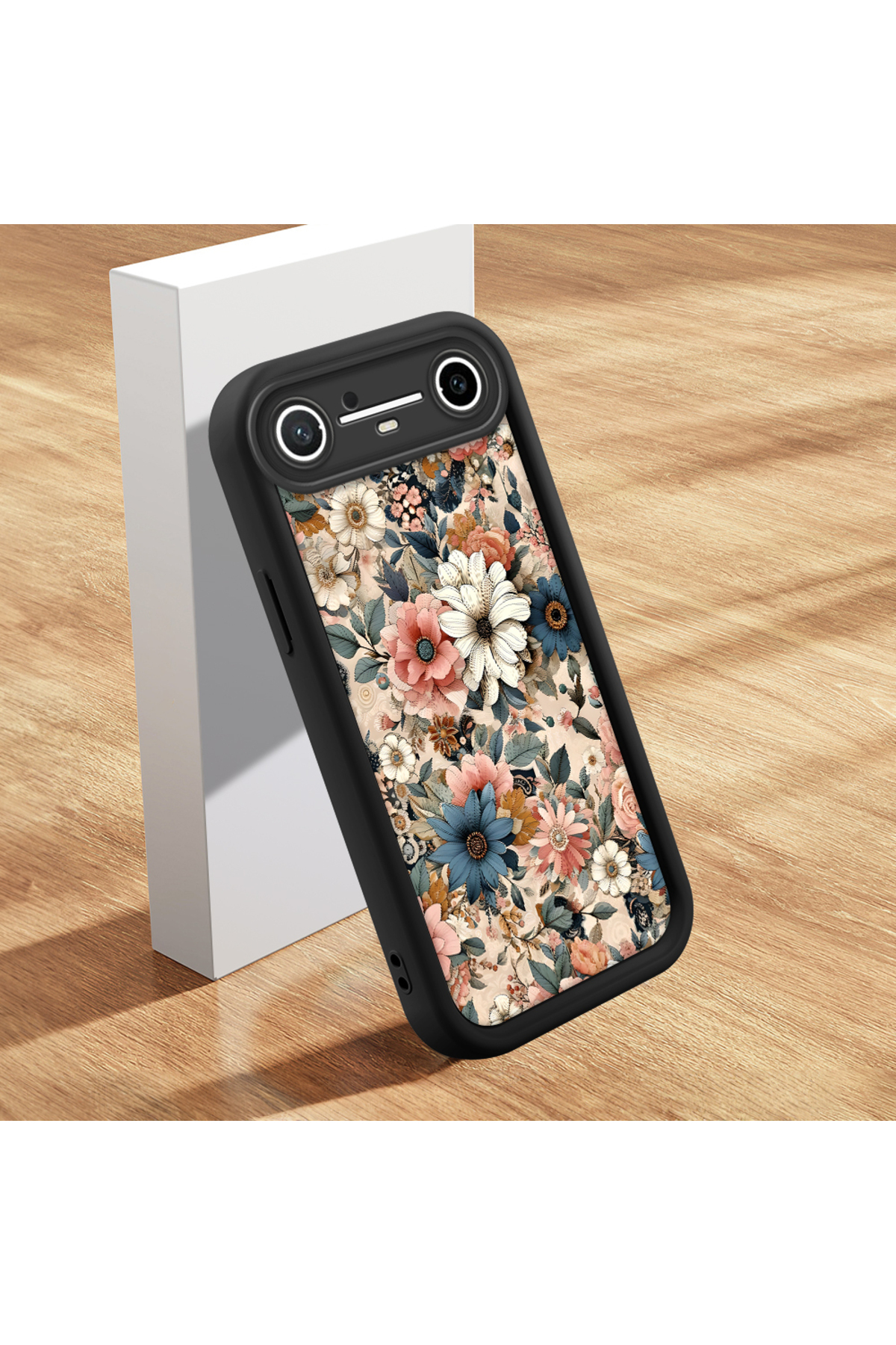 Tecno Spark Slim 5G Compatible floral Black Pattern camera protective case Silicone Couple Phone Case