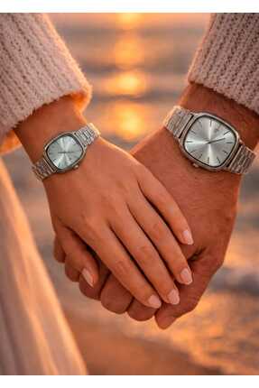 Evaa Jewelry Accessories Yeni Sezon Özel Tasarım Takvimli Sevgili Çift Kol Saati