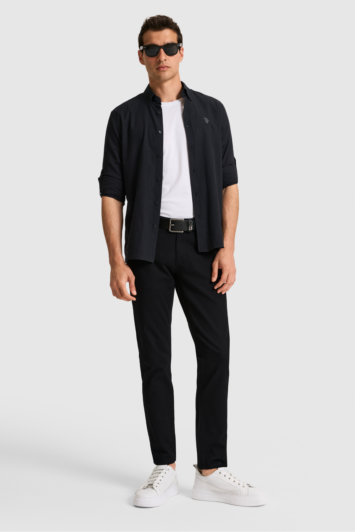 U.S. Polo Assn. Erkek Siyah Kanvas Pantolon 50326183-VR046 görsel 4
