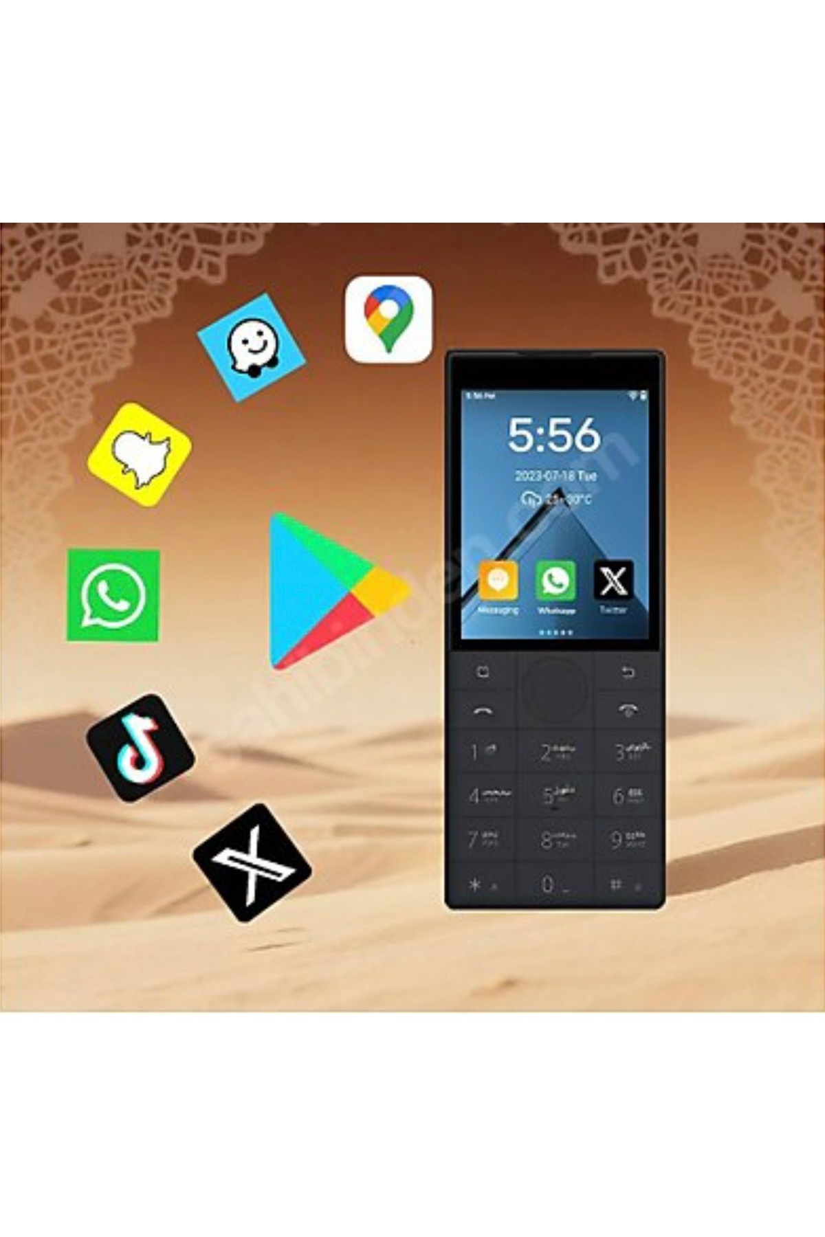 duoqin Qin F22 16 Gb 2.8inç Android 12 4.5G Mobil bağlantı hızına