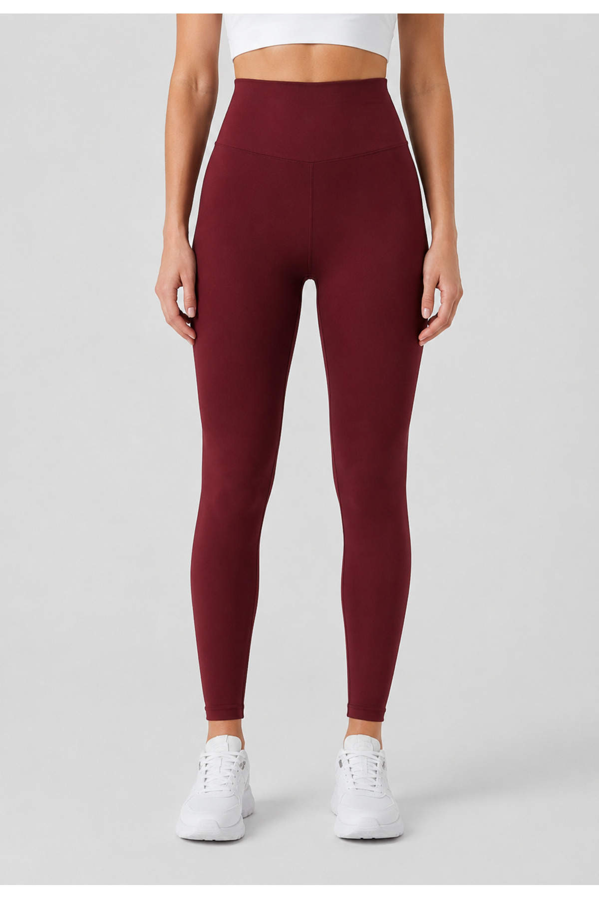 exxit collection Kadın Spor Bordo Tayt - Düz Kadın Tayt Uzun Regular Normal Bel görsel 2