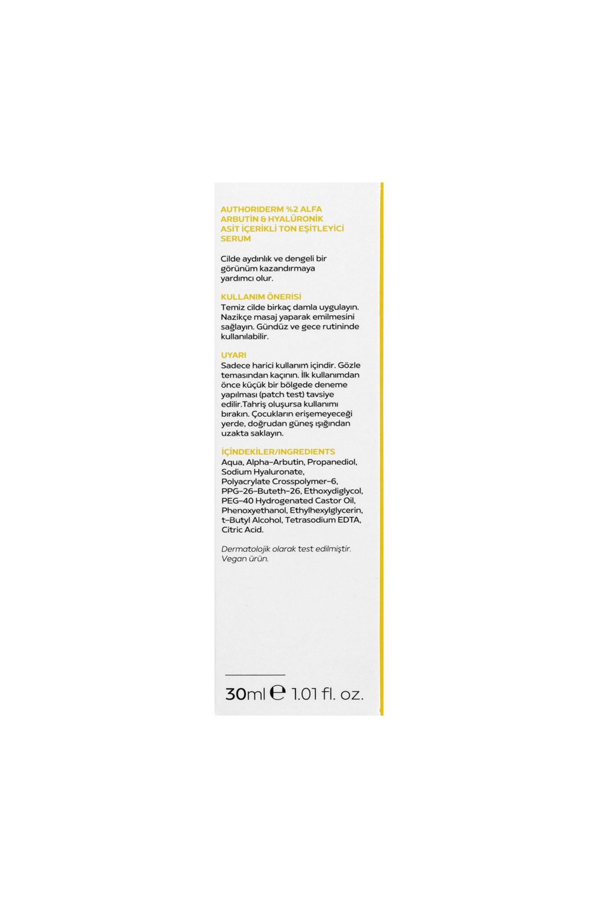 %2 Alfa Arbutin & Hyalüronik Asit İçerikli Ton Eşitleyici Yüz Serumu 30 ml — luna9876 — تصویر 3 از 3