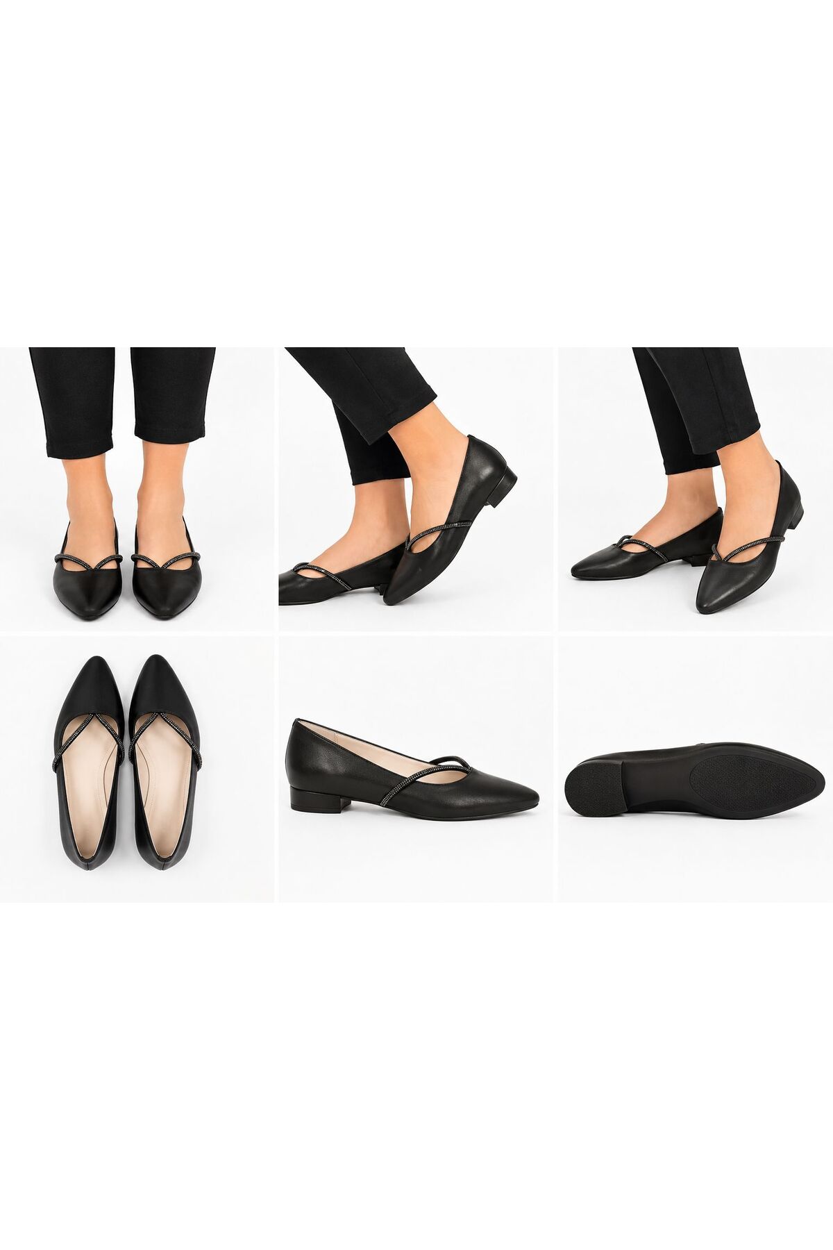 lamiashoes BÜYÜK NUMARA KADIN TAŞLI BABET 41-42 görsel 4
