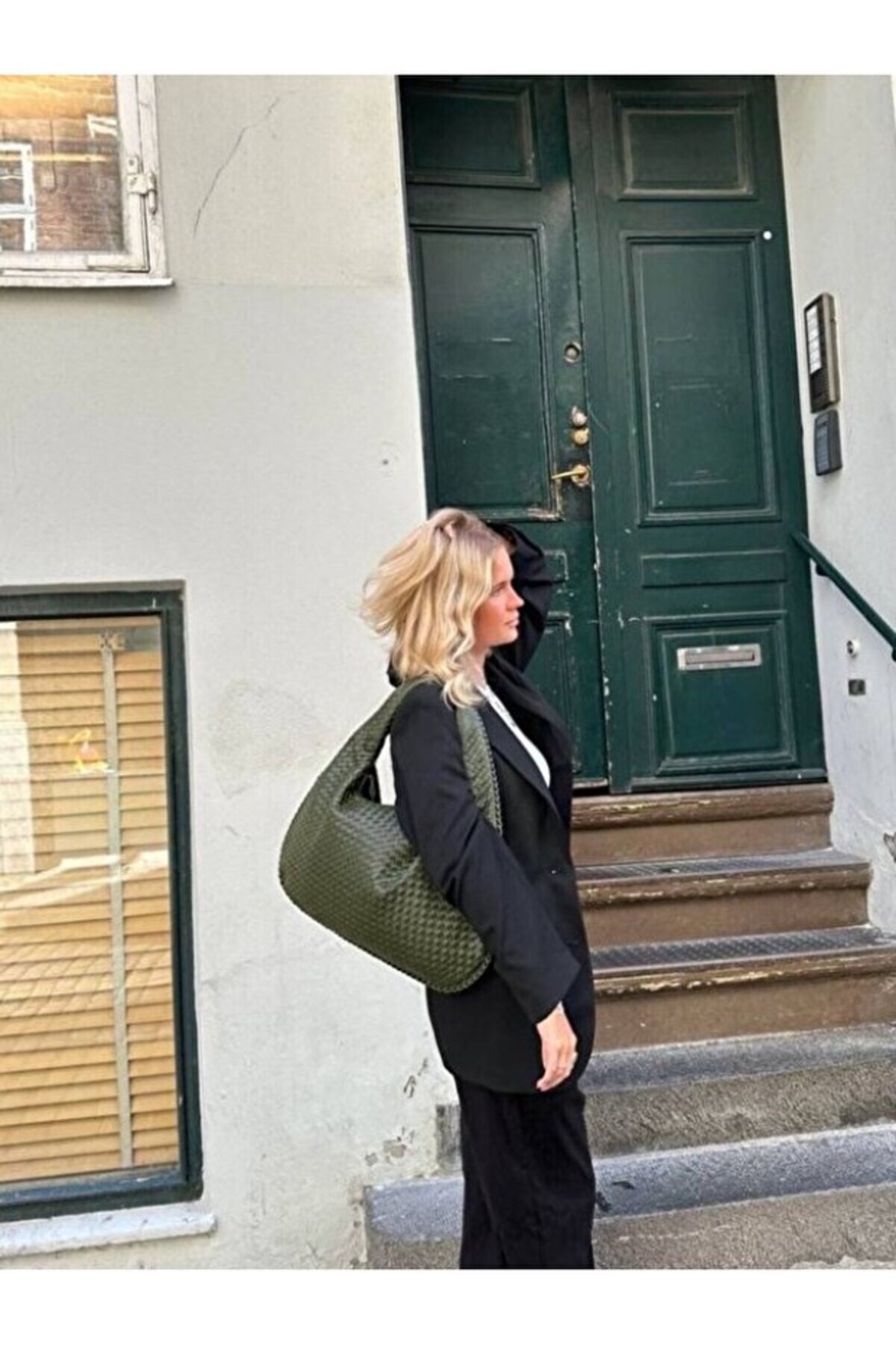 Caldera Kadın Örgülü Desen Büyük Boy Tote Model El Kol ve Omuz Çantası