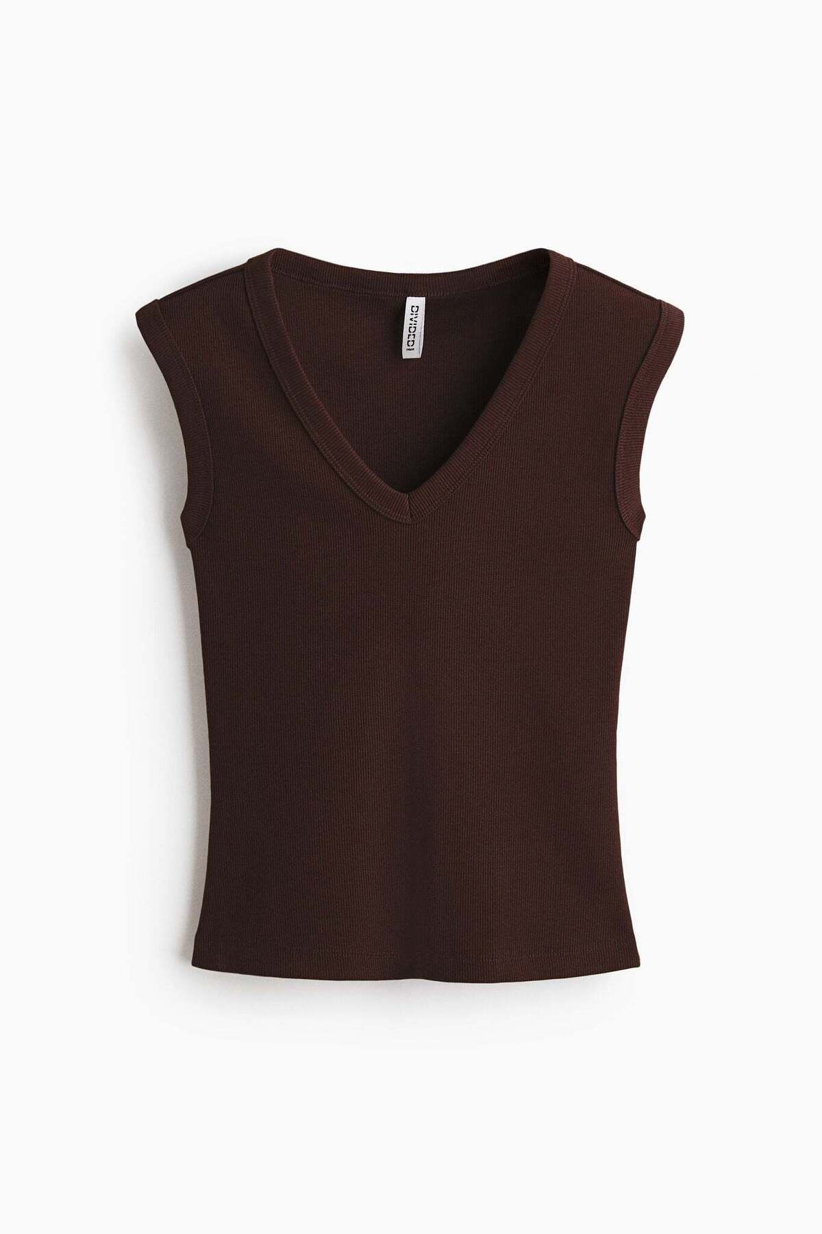 H&M Ribbed V-neck vest top