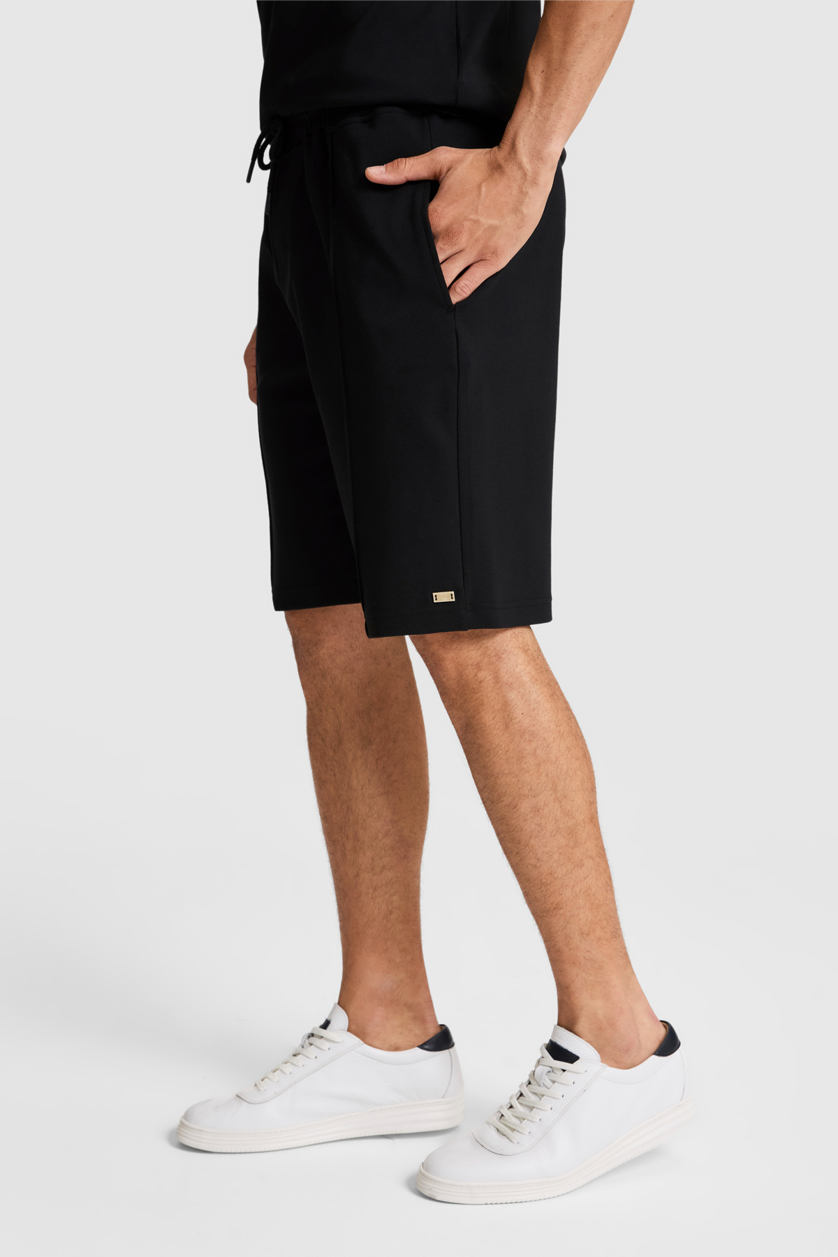 U.S. Polo Assn. Erkek Siyah Örme Şort 50327203-VR046 görsel 4