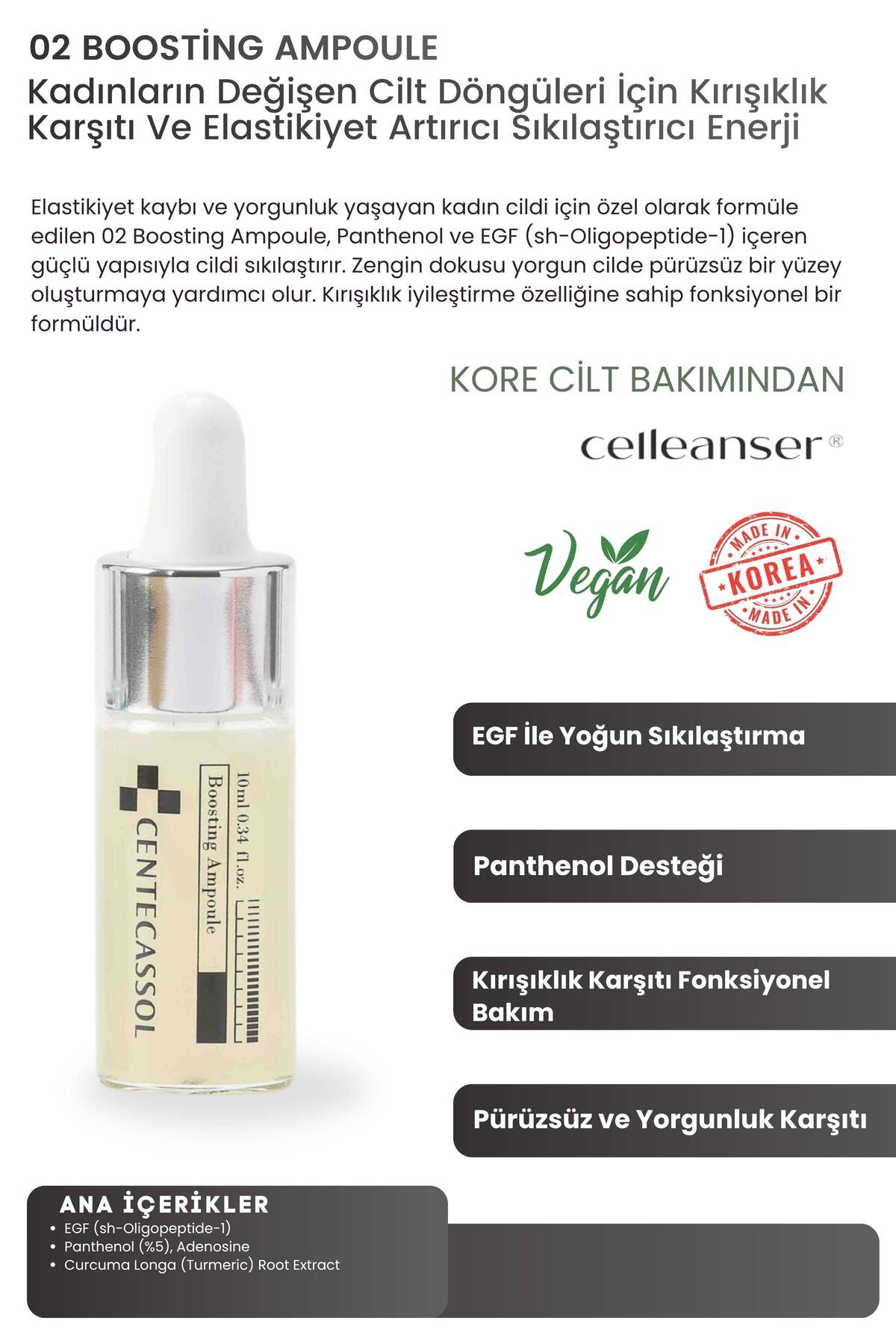 centecassol Reset Skin Kit 5'li Kore Cilt Bakım Seti Ampul ve