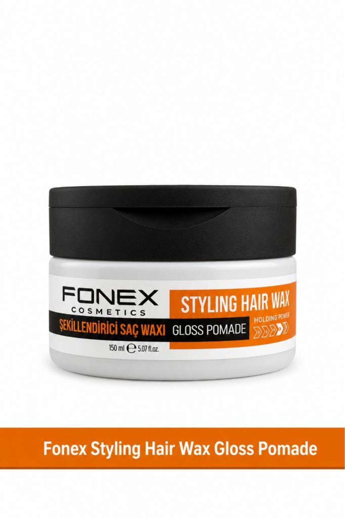 Fonex Styling Hair Wax Gloss Pomade Meyveli Koku Turuncu 150 Ml — FONEX-9