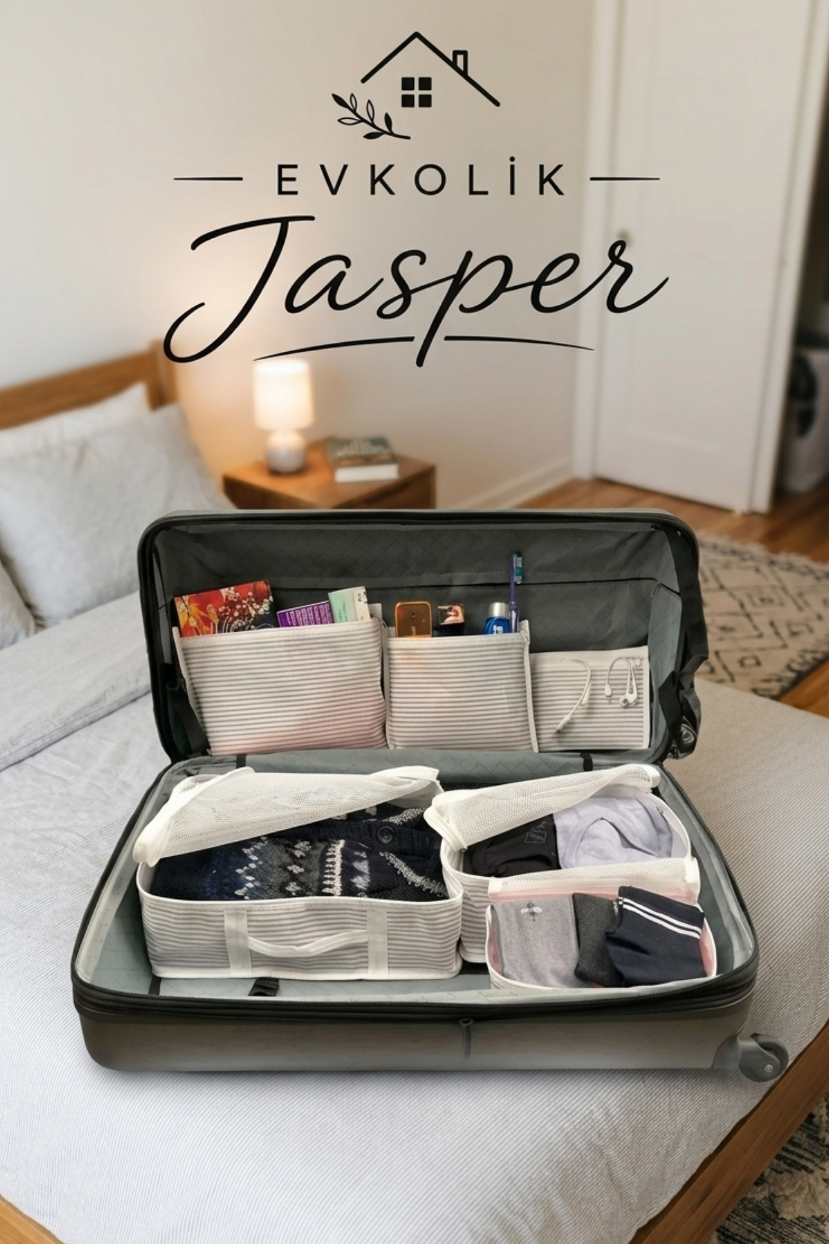 JASPER 6'lı Valiz Bavul Düzenleyici Seyahat Çantası Organizer Hurç