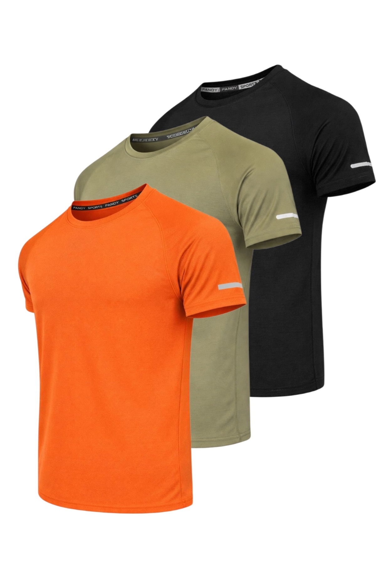 3-Piece Athletic Technical Sports T-shirt with Fast Drying Feature