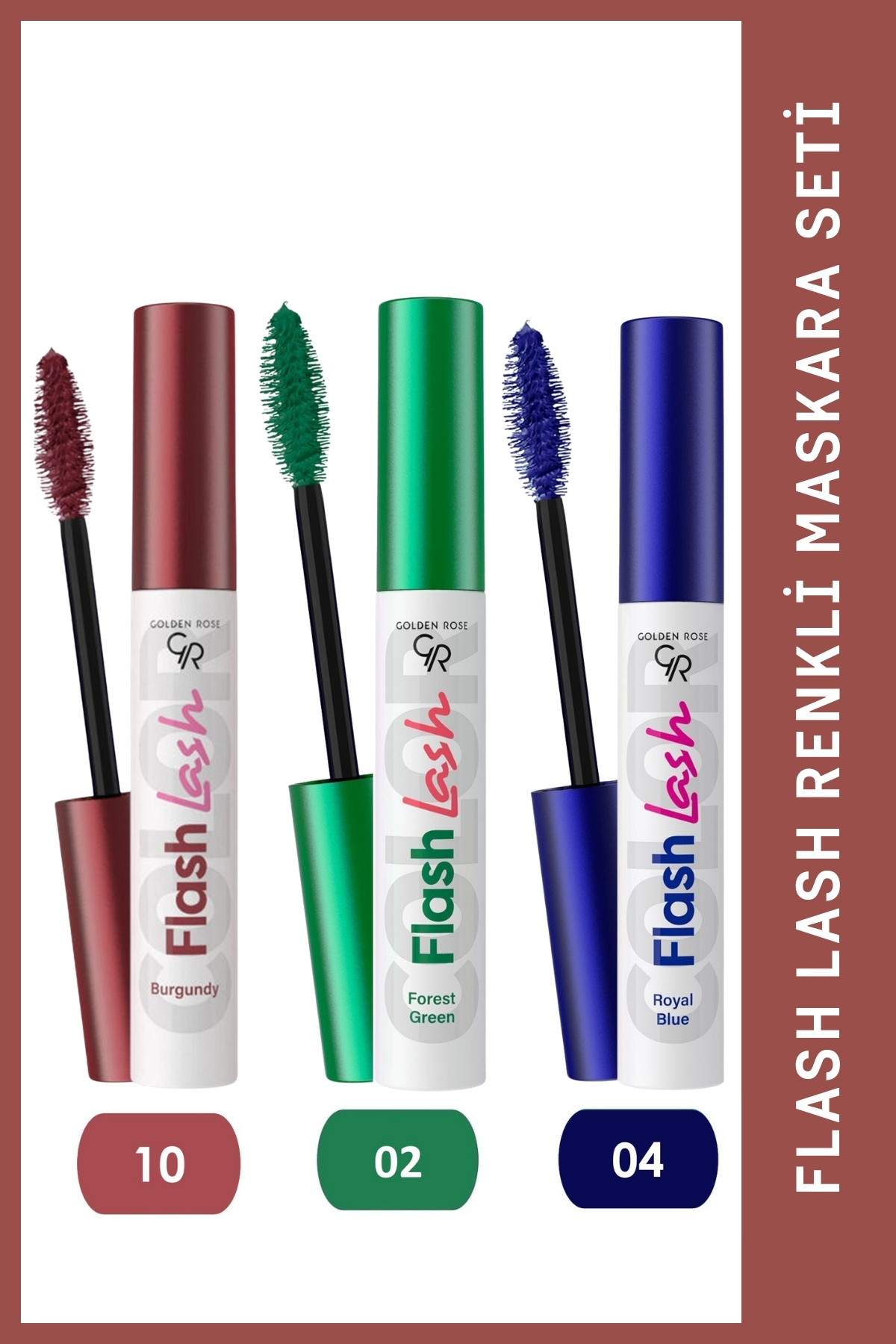 Golden Rose Flash Lash Renkli Maskara Seti No:10-02-04