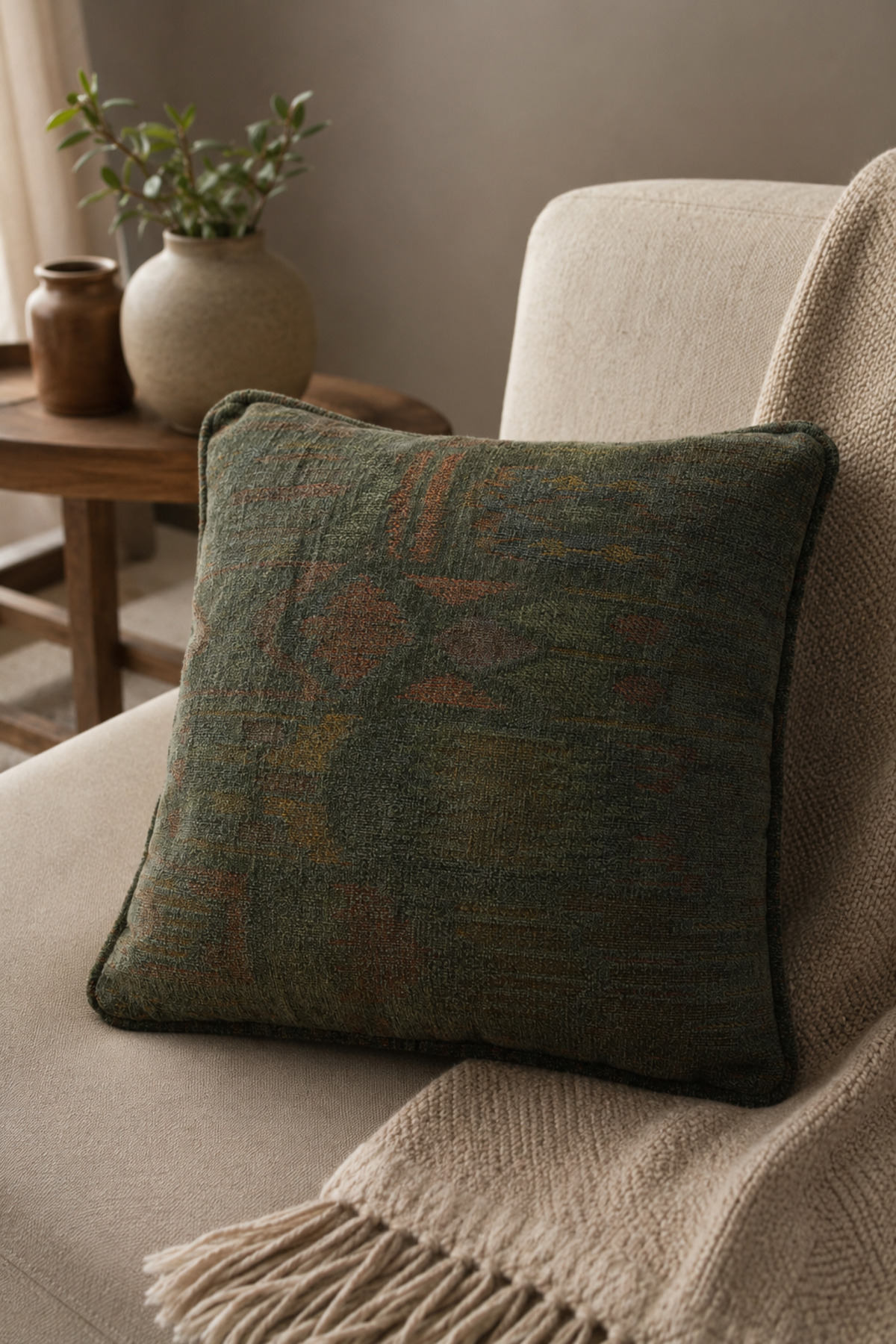 TERRA KHAKI PILLOW CASE (45X45)