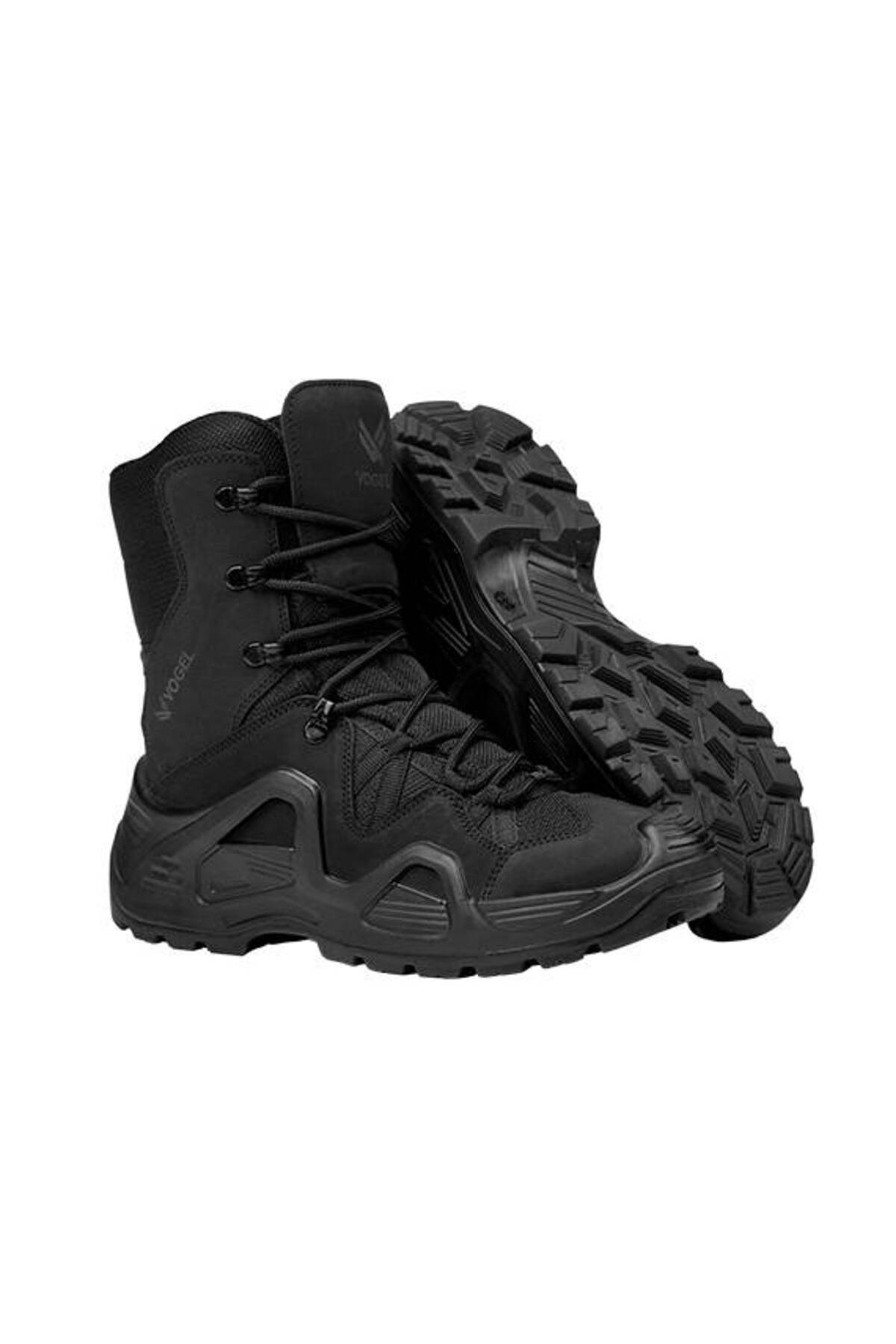 Vogel M1491 Nubuck Deri Black- Fermuarlı Bot görsel 2