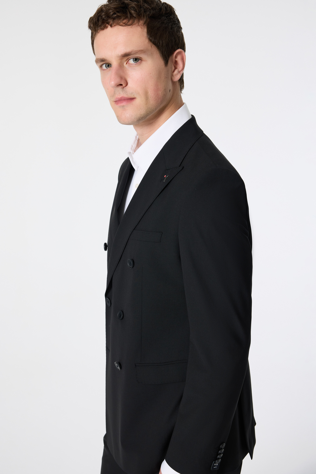 Slim Fit Siyah Düz Takim Elbise — مشکی 6TFF5UK00580M — تصویر 5 از 5