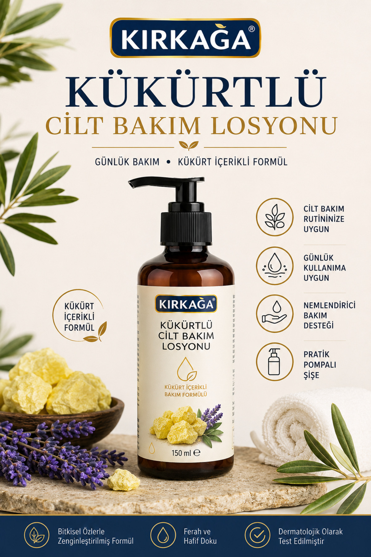 KIRKAĞA DOĞAL GIDA ÜRÜNLERİ Uyus Cilt Bakım Losyonu ( KAŞINTI) 150 ml Onarıcı Bakım Krem — 124578954