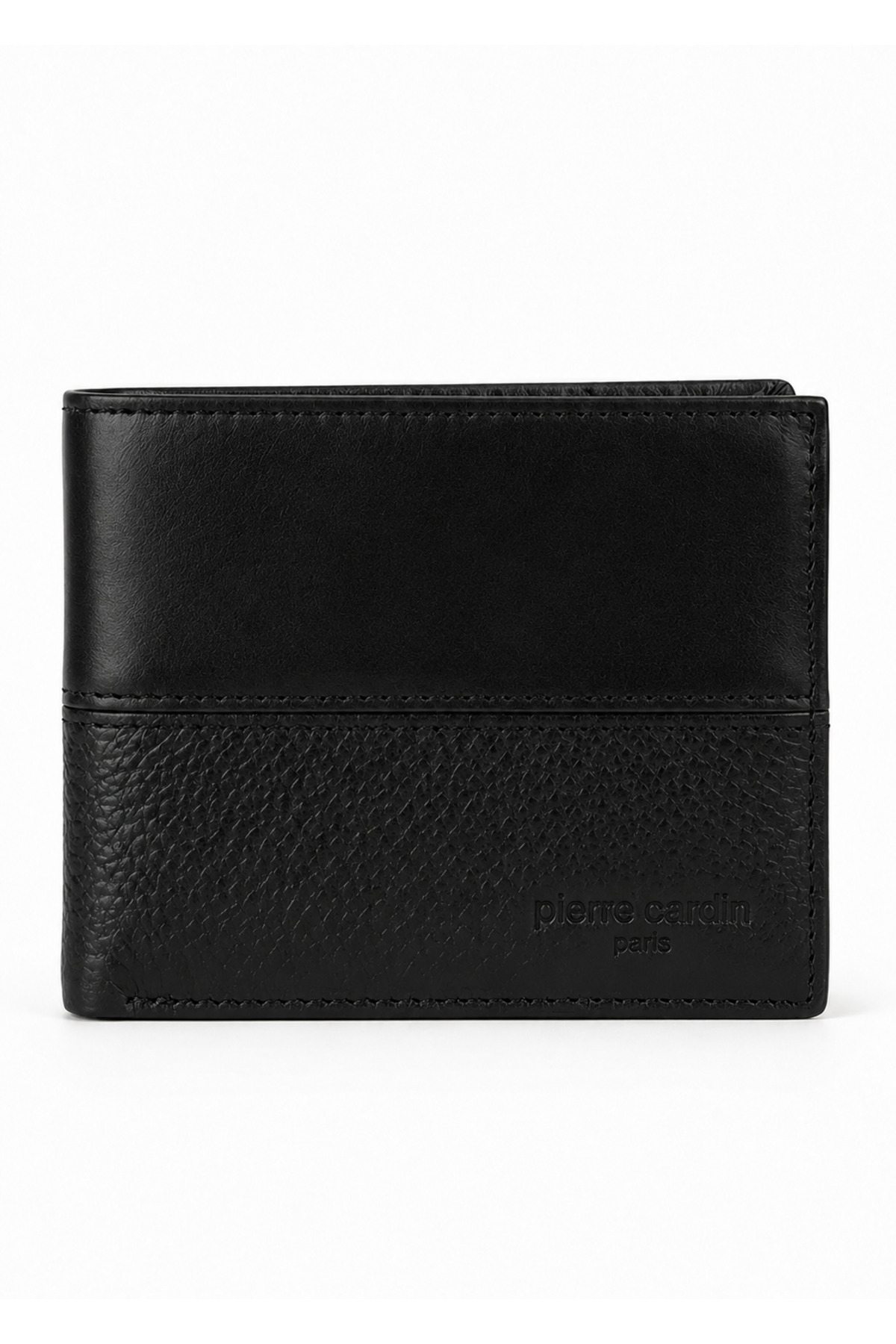 Pierre Cardin Analin ve Floater %100 Hakiki Deri Yarı Desenli Açılır Kimlik Bölmeli Erkek Siyah Deri Cüzdan Kartlık - Deri Erkek Aksesuar - PC-22065 görsel 3