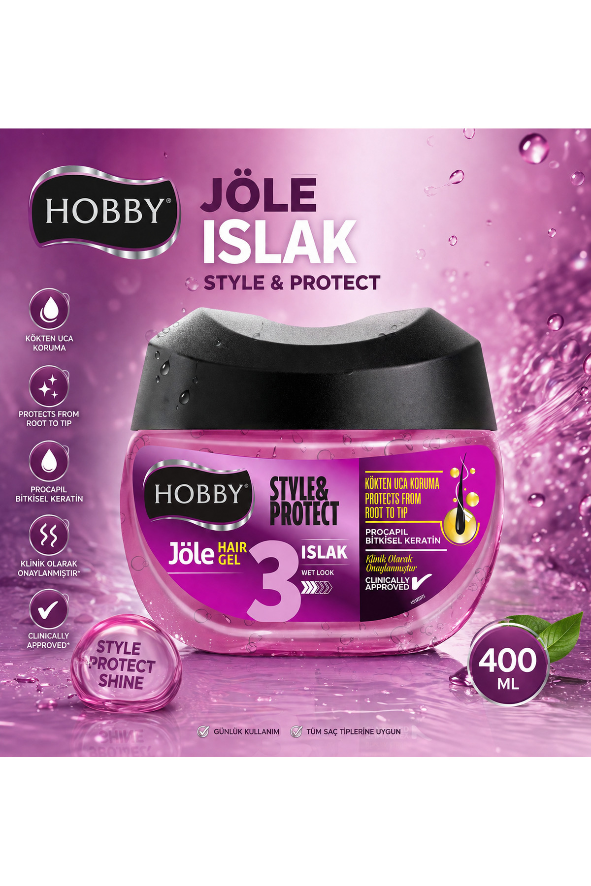 Hobby Islak Görünüm Saç Jölesi 400 ml — NCF--Islak400