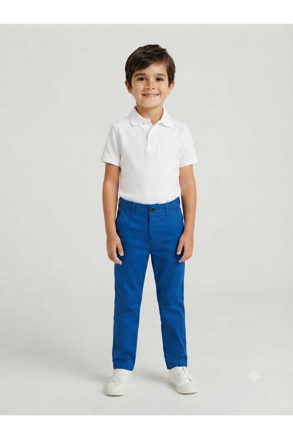 CALEMORE Boy's Elastic Waist Skinny-Leg Pants