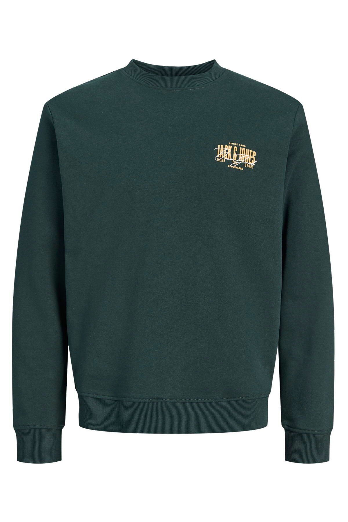 Jack & Jones Erkek Göğüs Baskılı Bisiklet Yaka Uzun Kollu Sweatshirt - Aero — رنگارنگ 12298492