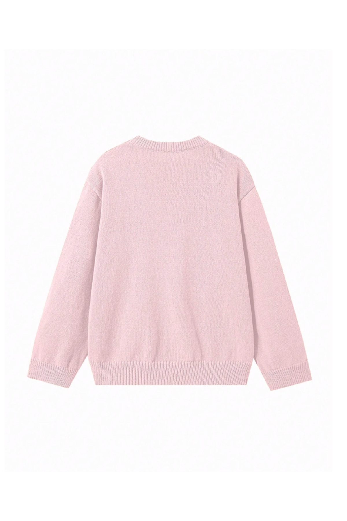 TUMA Kadın Bisiklet Yaka Pembe Oversize Triko Kazak Tuma1972 görsel 5