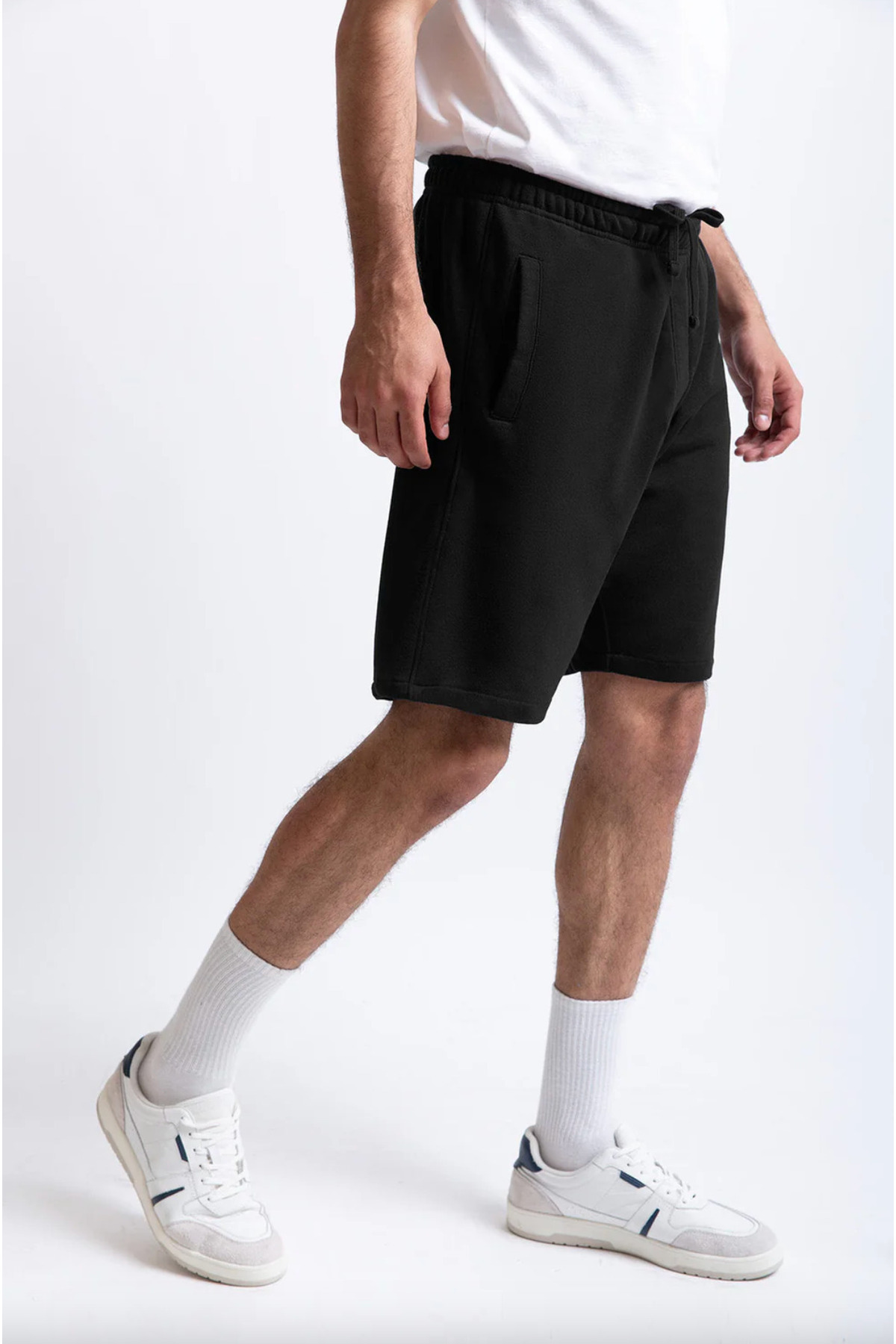 شلوارک مردانه مشکی نخی ارگانیک  شلوارک برمودا UNIQVIBE