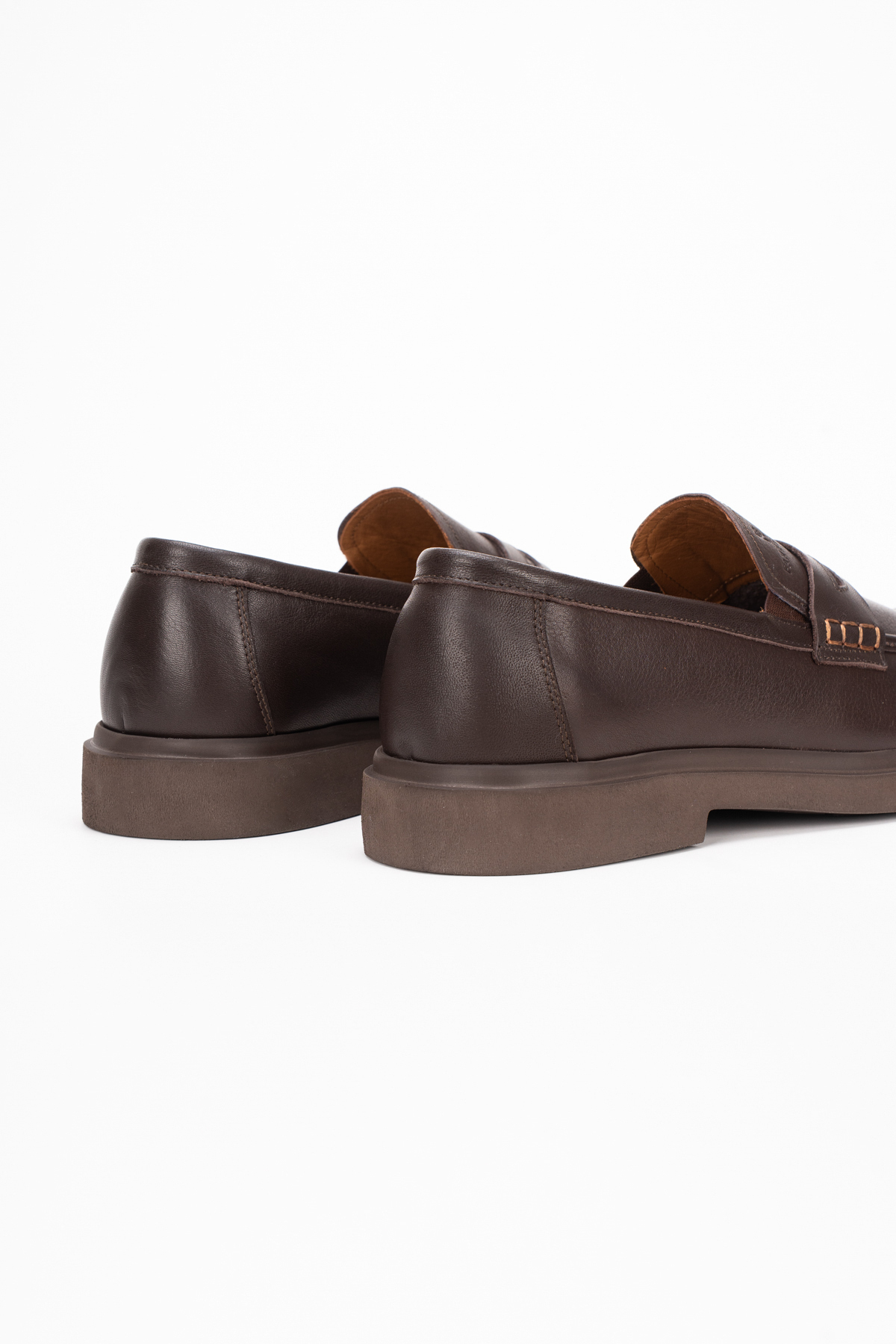Fame Step Hakiki Deri Erkek Loafer Mokasen Klasik Ayakkabı Comfort Kahve Prato görsel 7