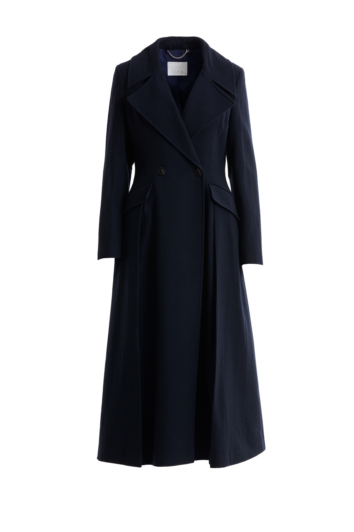 GİZİA Erkek Yaka Düğme Kapamalı Lacivert Kaban
