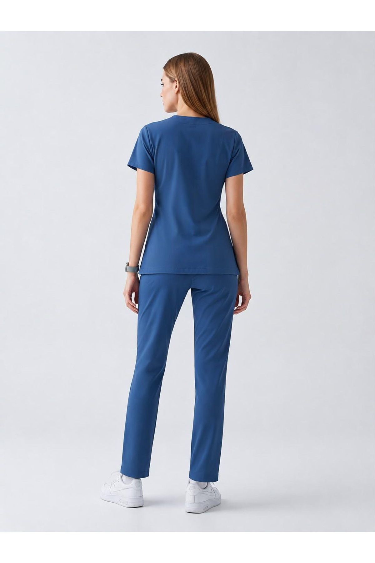 PETROL BLUE LUX Scrubs کت و شلوار LYCRA DOCTOR NURSE JERSEY 2
