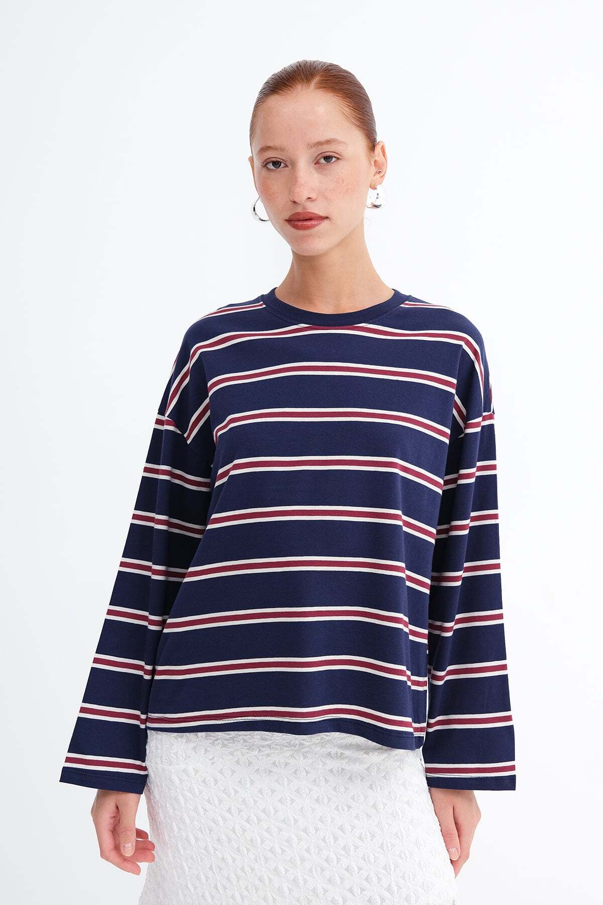 Addax Çizgili Uzun Kollu T-shirt B10749 - Fiyatı