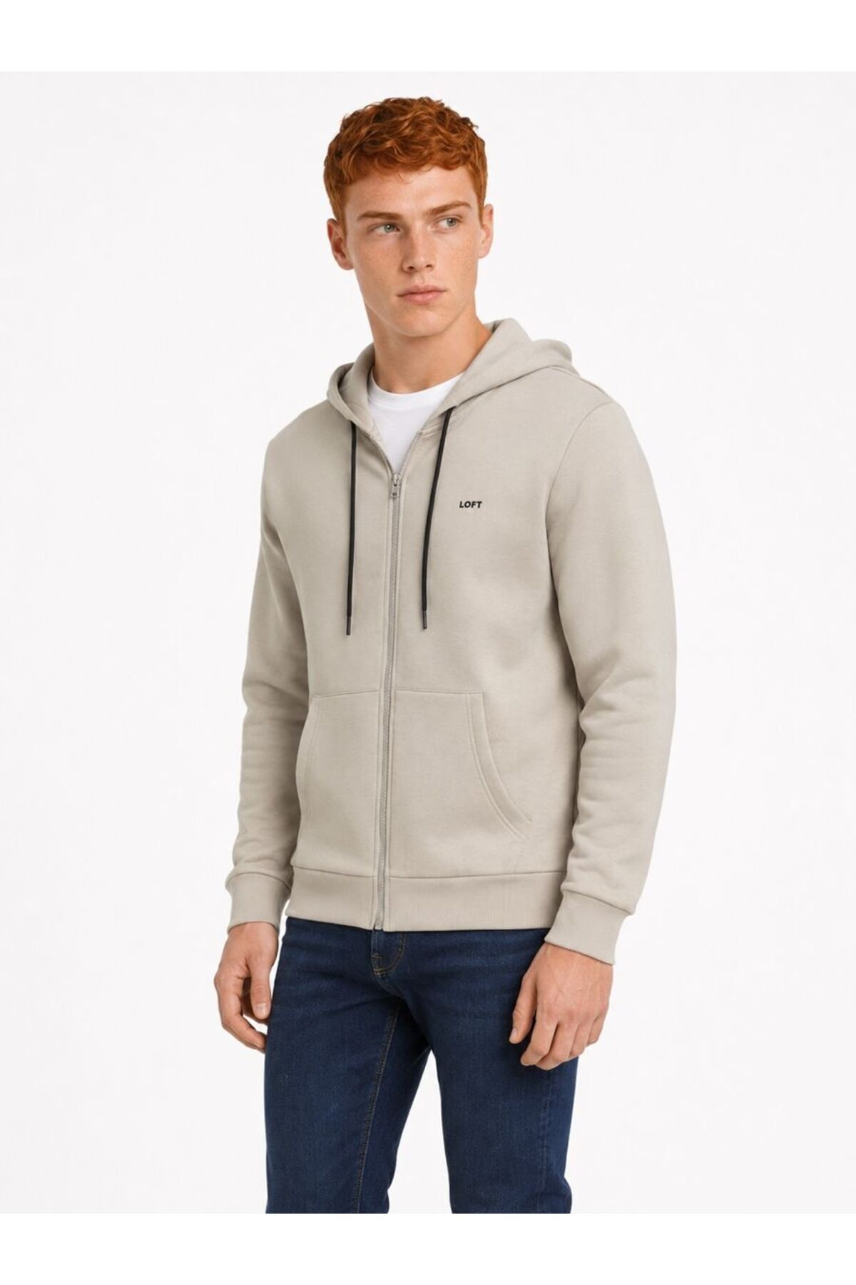 Regular Fit Erkek Hırka — بژ LF2044040_Q1.V1 — تصویر 2 از 5
