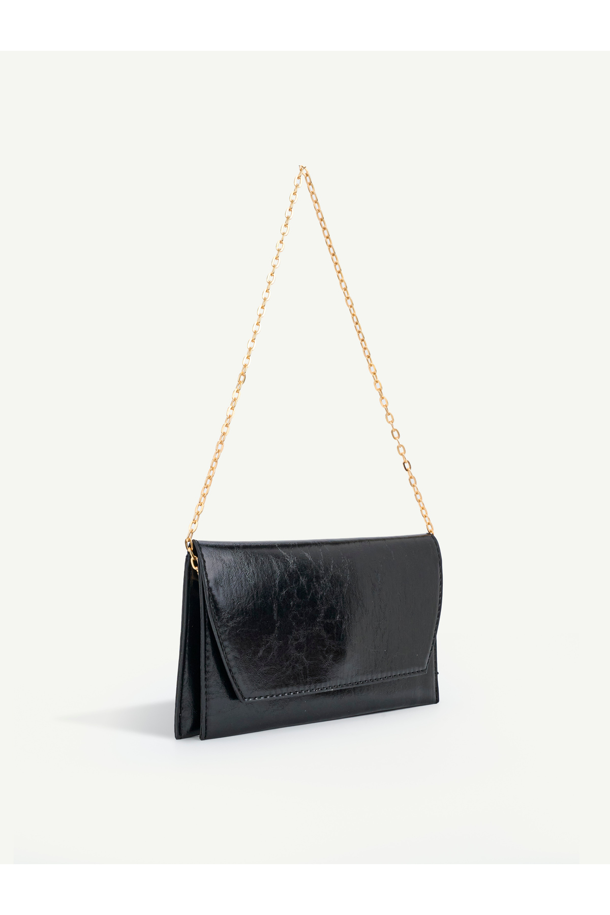 Nudia Sisi Zincir Askılı Mıknatıs Detaylı Zincir Askılı Kapaklı Kadın El ve Omuz Çantası, Şık Portföy Clutch