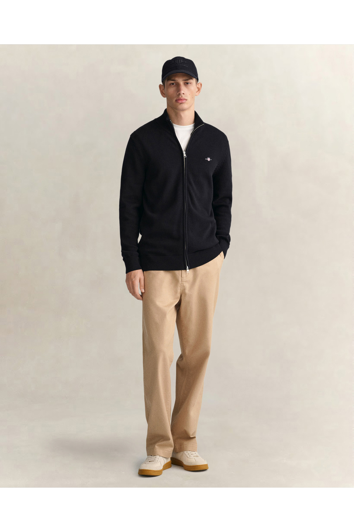 Gant Erkek Siyah Regular Fit Fermuarlı Hırka görsel 5