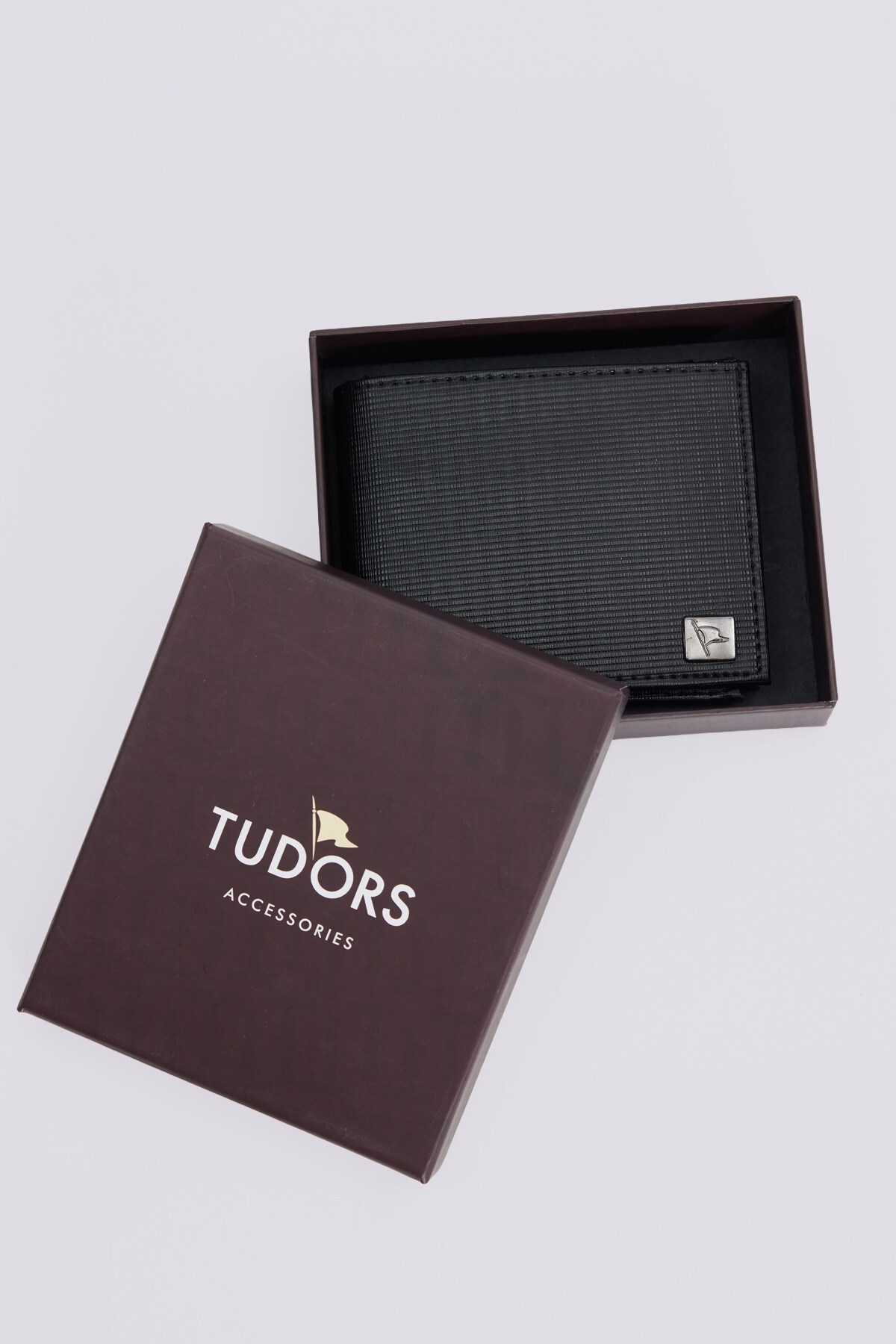 Tudors Siyah Dokulu Kart Para Bölmeli Erkek Cüzdan görsel 2