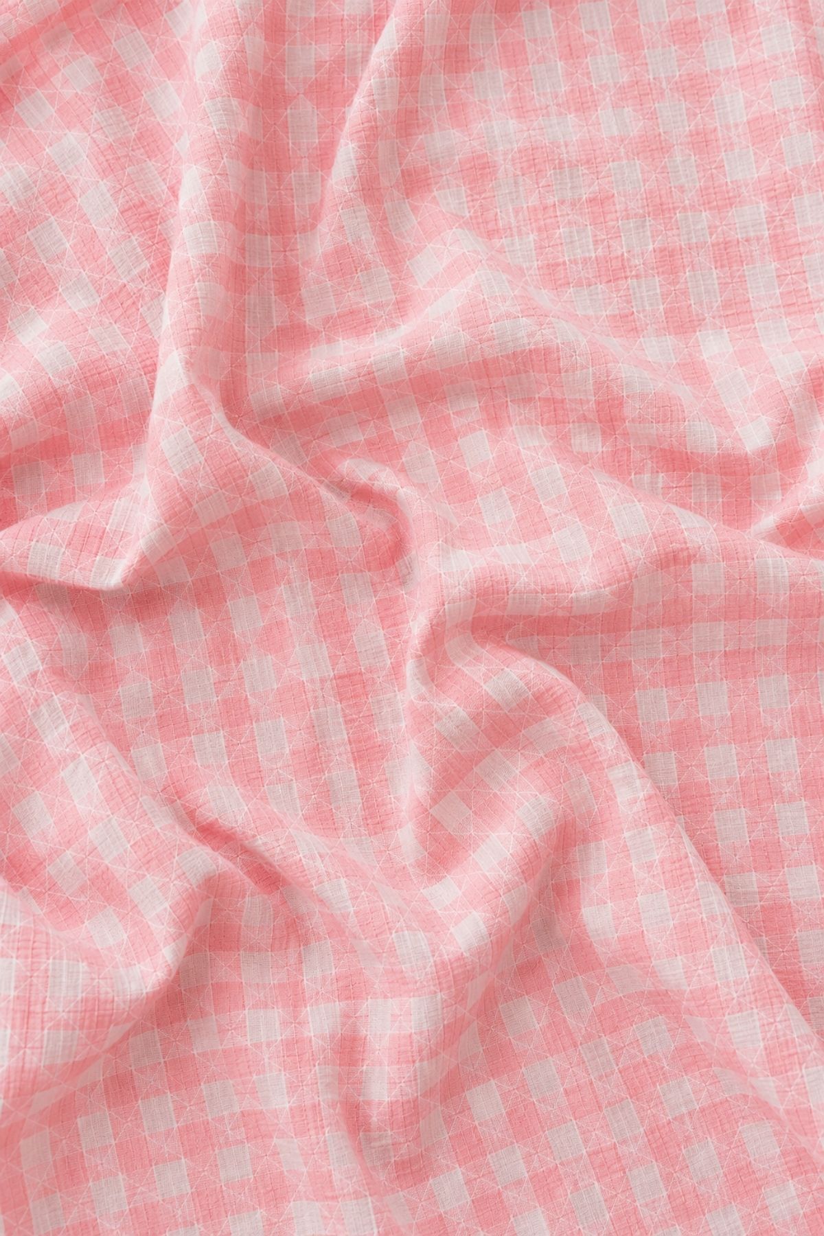 BELLA NOTTE Pembe Beyaz Pötikare Fisto Fırfır Detaylı Uzun Kollu Pijama Takımı görsel 5