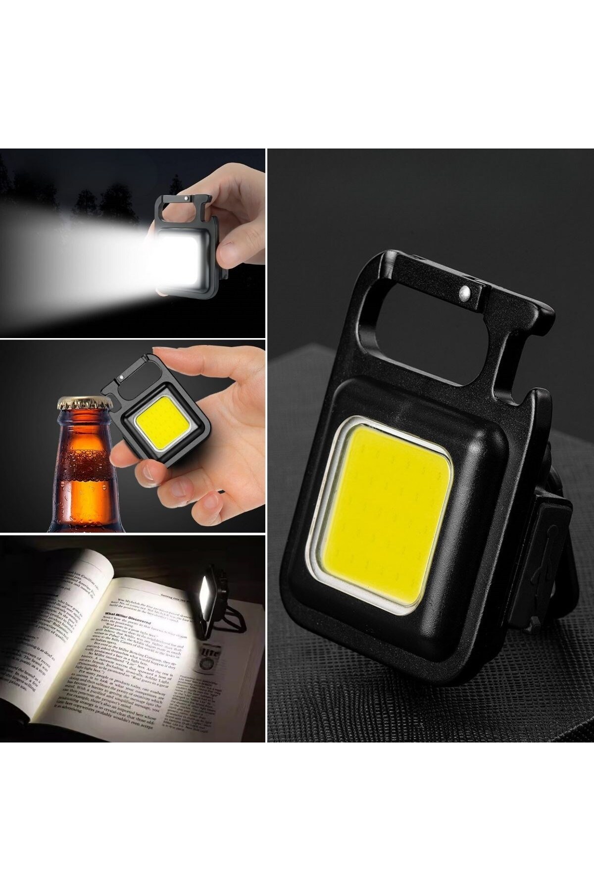 ® 3 Different Led Modes with Keychain, Opener,Strong Magnet Mini Length Hanging Led Camping Ayd